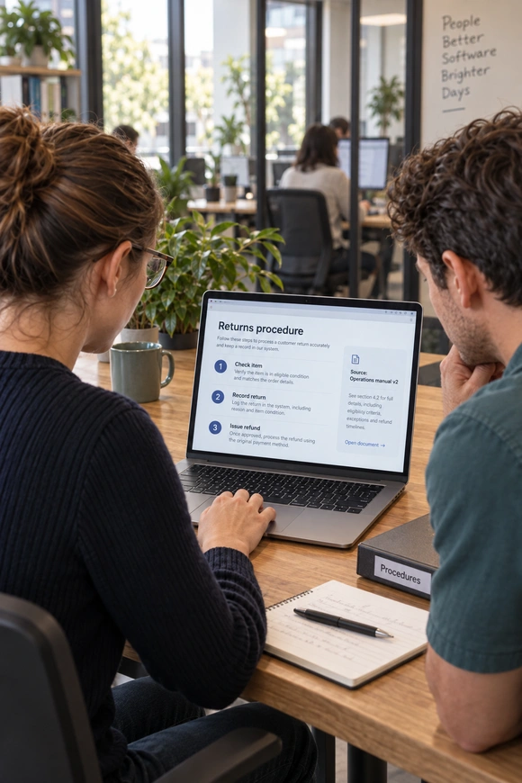 Consulting information and references on a computer.